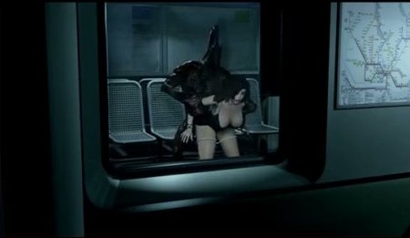 Соитие с чужим монстром под присмотром ученых